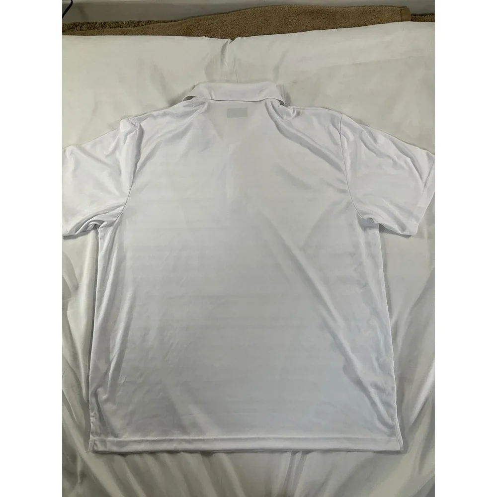 PGA Tour Pro series Men's White and Gray Striped Golf Polo Shirt Size XXL 222